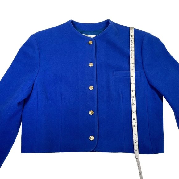 Miss Pendleton Cobalt Blue Wool Cropped Blazer Jacket- Women’s NO Size - Picture 10 of 10